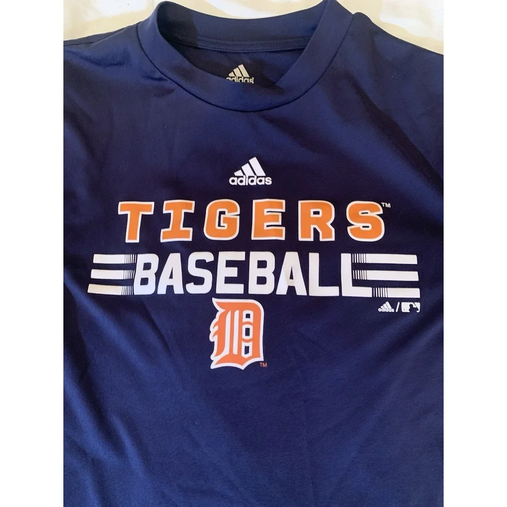 Detroit Tigers Adidas Performance Short Sleeve Shirt Boys Size‎ L